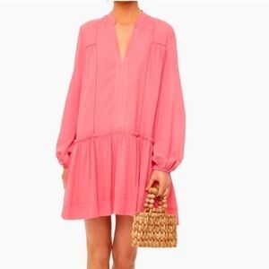 Tuckernuck Pomander Place Ophelia Pink Long Sleeve Tunic Dress SIZE SMALL